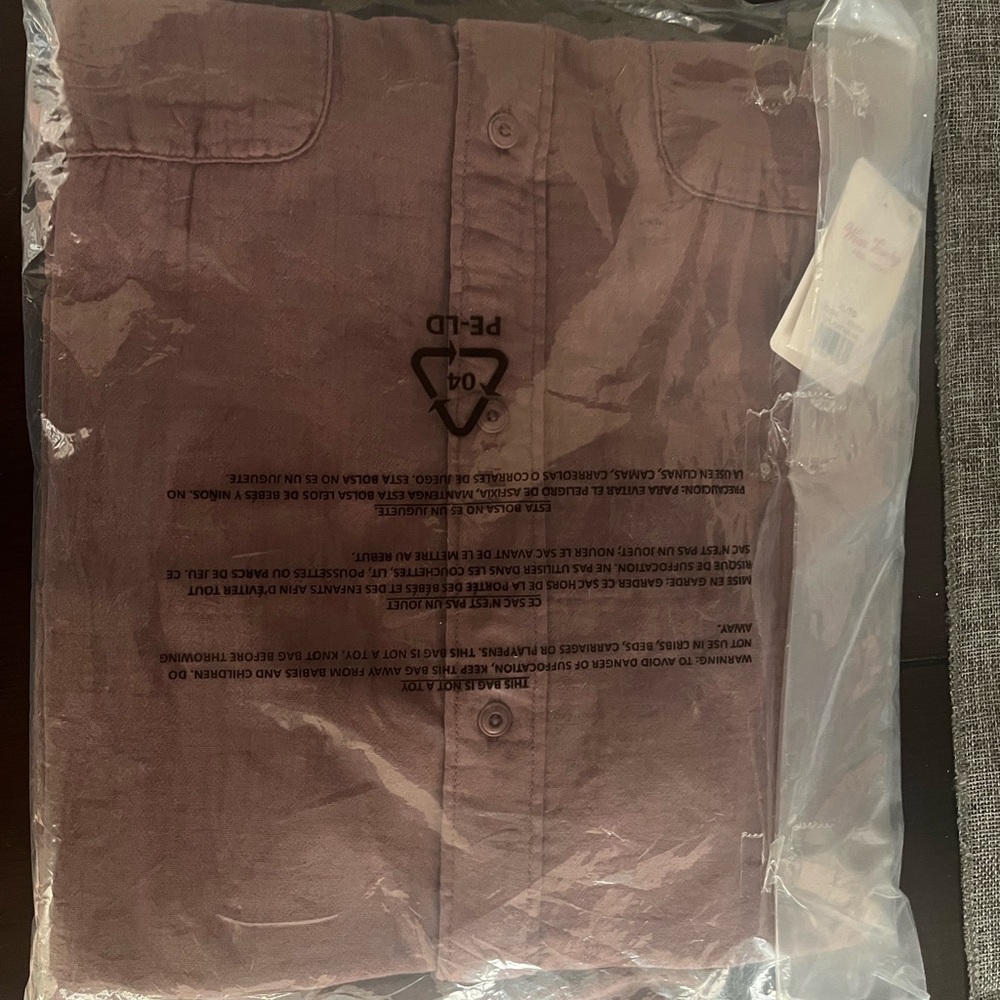 Lucky Brand Dusty Rose Short Sleeve Button-Up Shirt XL - Picture 5 of 5